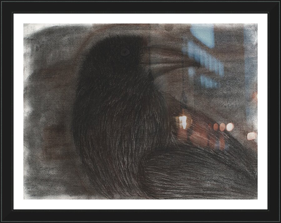 Black Bird 2 Picture Frame Printing
