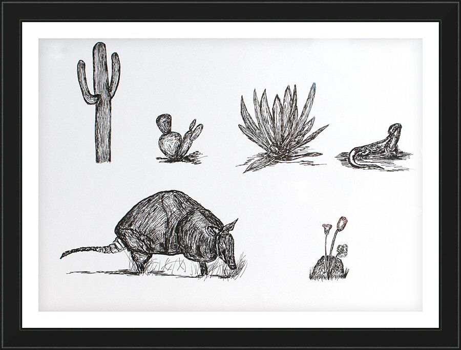 Desert Animals Picture Frame Printing
