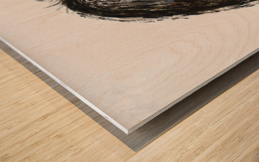 Black Bird Wood print